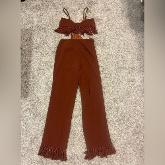 NWOT Saylor Sterling Fringe Cutout Jumpsuit - Picture 4 of 6